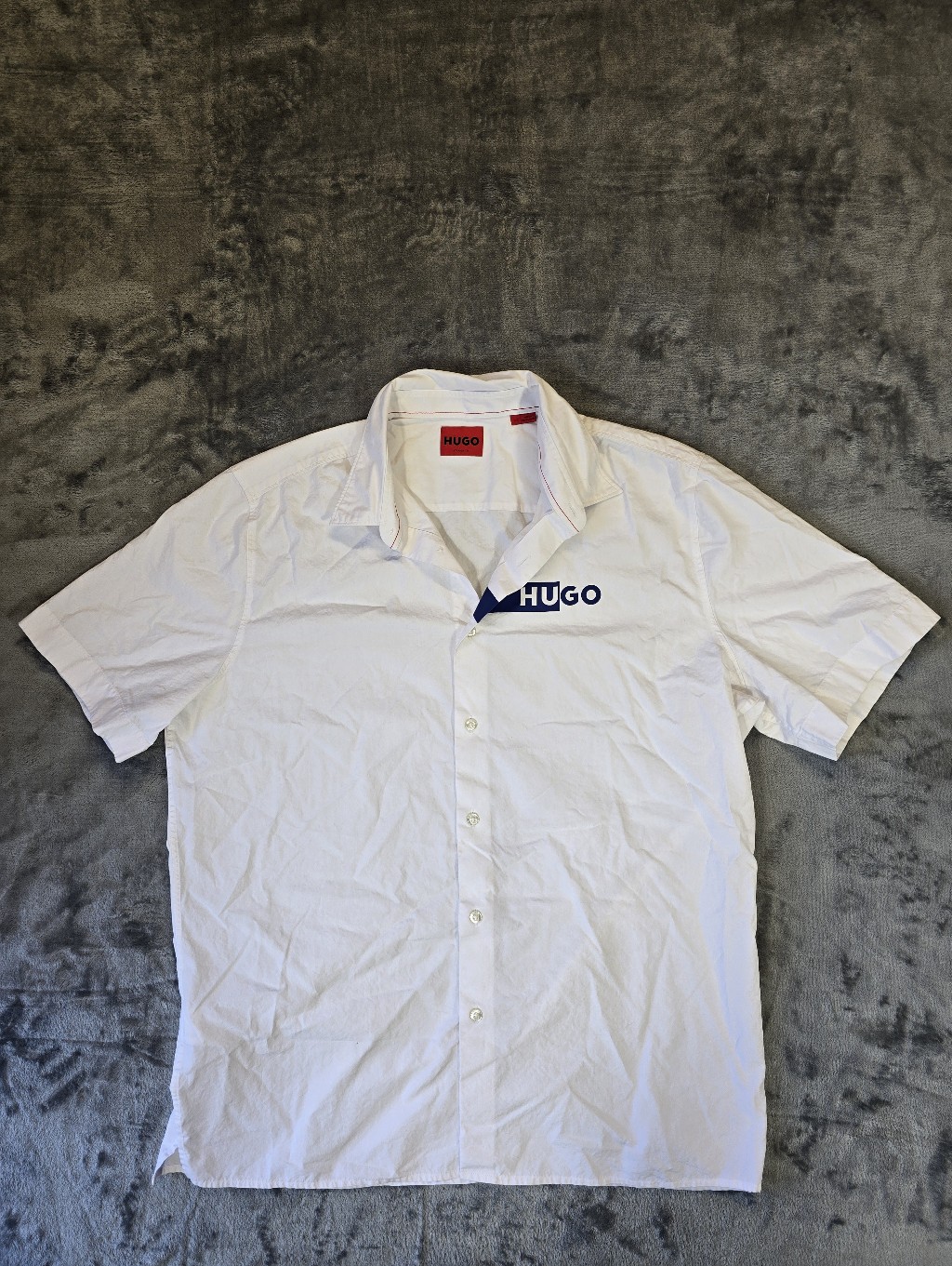 Hugo Boss Stright Fit Button Up Shirt Size 2xl Fits Xl White